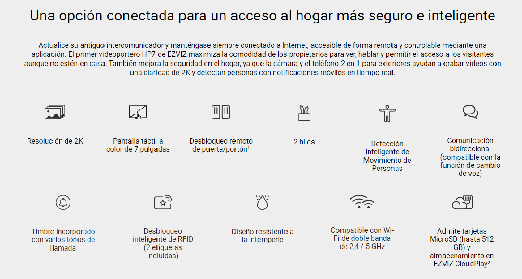 EZVIZ HP7 2K - VIDEO PORTERO INTELIGENTE