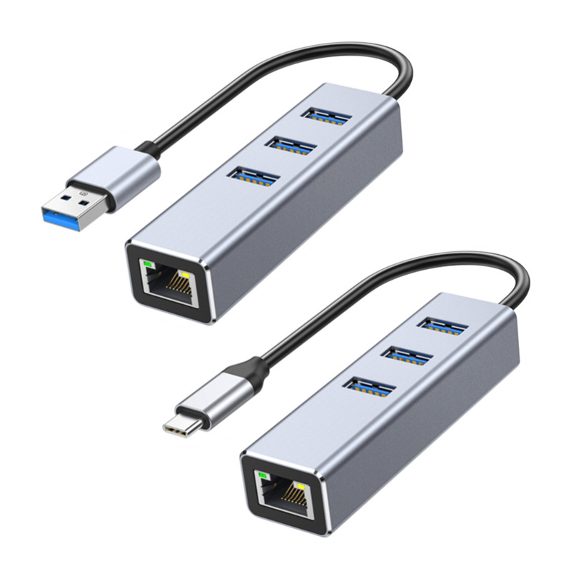 [HUB-USB-4IN1] HUB USB 3.0 CON PUERTO GIGABIT INTERNET 4 IN1